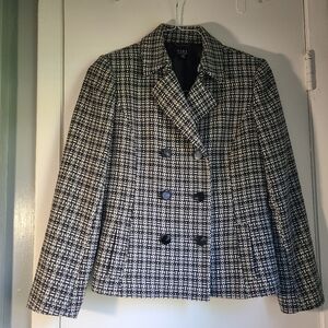 Alex Marie Women's Classic Neutral Business Black/White/Gray Jacket/Blazer Sz 4P